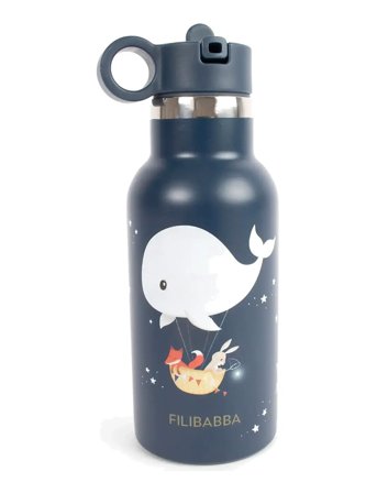 Filibabba Stainless Steel Water Bottle - Dreamy Adventurers - Navy - ONE SIZE