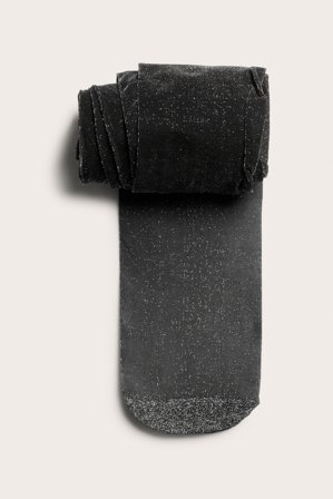 Kappahl | Rajstopy z brokatem Srebrny M | Srebrny