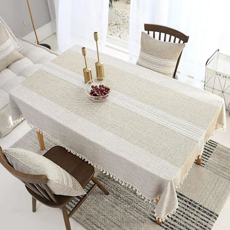 Rektangulær bomullslinduk, rynkefri, vaskbar duk