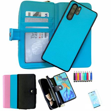 Suojaa Huawei P30 Pro - Nahkakotelo! Rosa