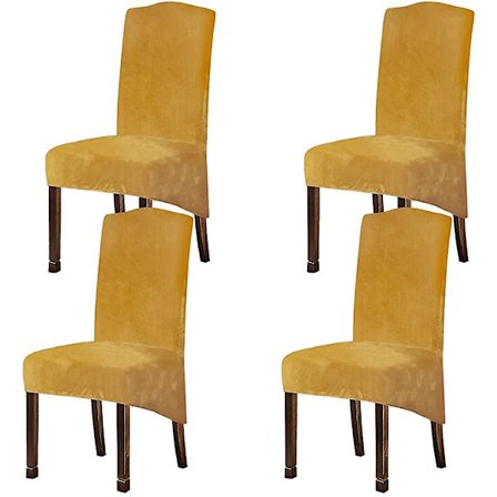 Samettiset muhkeat XL-ruokatuolinpäälliset, joustavat tuolinpäälliset, spandex-korkeat tuolit