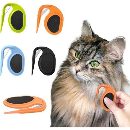 Amebleak Knuttkam för Katter, 4 ST Kniv för Långhåriga Katter, Knuttkam för Husdjur, Kniv för Knutar