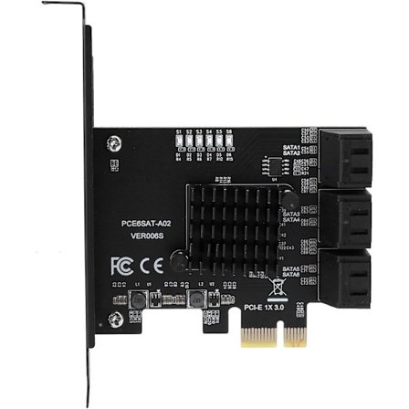 Asm1166 Asm1064 Pcb svart expansionskort pcie till 6Port3.0 hårddisk 6G Asm1166 Master Gen3 1 X-gränssnitt