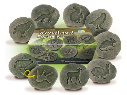 YELLOW DOOR Undersök Fotspår från skogen av sten 8/fp - Lyreco - Skola och förskola - Lekmaterial - Lekfigurer - Djur