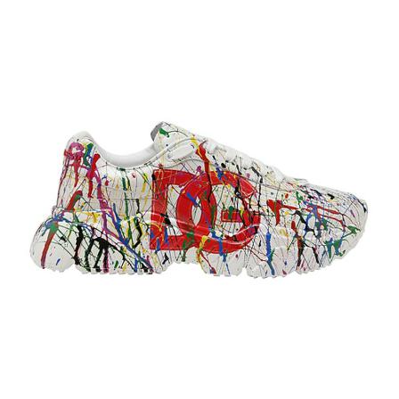 Dolce & Gabbana, Mixed-materials Daymaster Sneakers Beige, Heren, Maat:41 EU