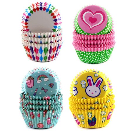 400 Stk. Bageforme Cupcake Papirforme Pakke Non-stick Muffin Forme Bageforme til Bryllupper, Fødselsdage, Baby Shower eller Feriefester