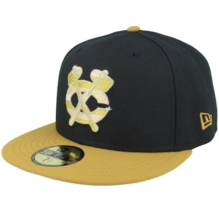 New Era - NHL Sort fitted Kasket - Chicago Blackhawks 59FIFTY Day Black/Gold Yellow Fitted @ Hatstore