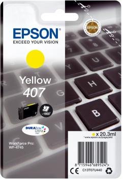 Epson 407 - L-størrelse - gul - original - blekkpatron