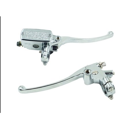 22Mm Motorcykel Hydraulisk Broms Huvudcylinder Kopplingsspak Krom