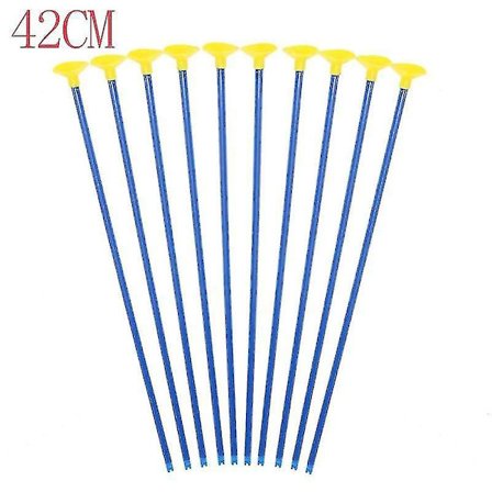 10 stk. bue og pil legetøj med sugekop 42 cm, bue pile reservepile til drenge og piger kreativ børnegave. (blå, 10 stk.)