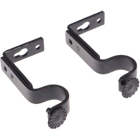 2 kpl Verhotangon Kannattimet Musta Rauta Poikittaiskiinnike Verhotangon Pidike Kestävä Musta Säädettävä Seinäkannatin Verhotangon Kannatin Verholle