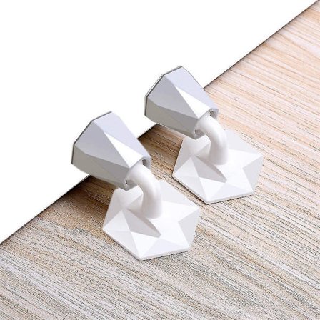 Silikon dörrstopp 2-pack ljudabsorberande borrfri dörrhållare med klistermärke