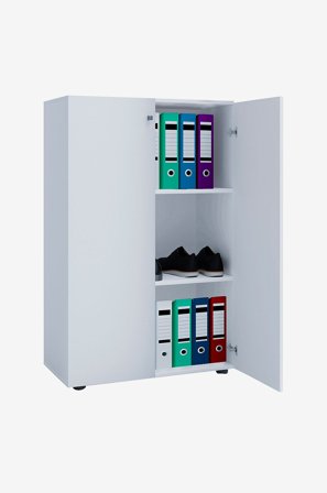 VCM - Kontorskap Lona Xl med hengslede dører - Hvit - Hyller & oppbevaring - Fra Homeroom