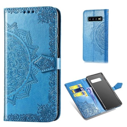 Mandala Samsung Galaxy S10 Plus Flip etui - Blå