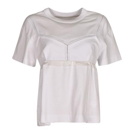 Sacai, T-Shirts Wit, Dames, Maat:M