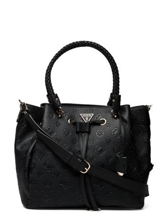 Helaina Lrg Drawstring Bucket Olkalaukku Laukku Musta GUESS