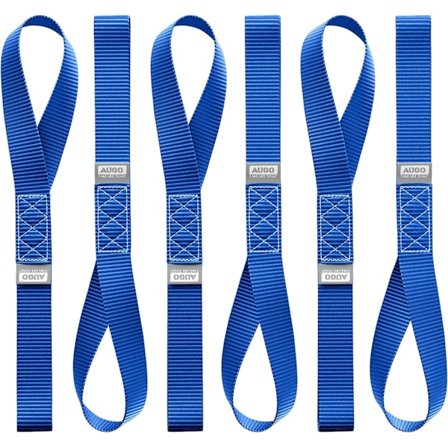 Smygeøyer i tungt stoff – Pakke med 6 festeanordninger for bruk med spennestropper – 3000 kg lastekapasitet og 10 000 kg bruddstyrke