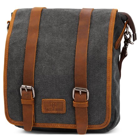 Szaro-kasztanowa smukła torba listonoszka Sergio dla mężczyzn - Torby listonoszki