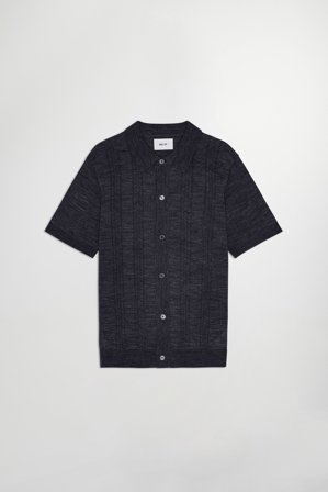 NN.07 Thor 6584 Cardigan Male Blue Certified Wool