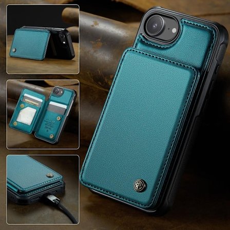 (Til iPhone 13) PU-læder pung etui med RFID-beskyttelse og kortholder