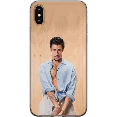 Kompatibel Mobilcover til Apple iPhone X Bad Bunny Super Bowl-inspireret grafik med NFL-trofæ og San Francisco-bro i sportdesign