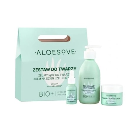 Aloe Vera Skönhetsvård Set: Gel 190 ml + Fuktighetskräm 50 ml +