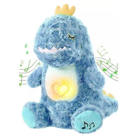 Pustende Plysjdinosaur, Baby Lydmaskin Beroligende Snuggle Dinosaur
