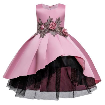 Toddler Besättningen Neck Princess Klänningar Ärmlös Solklänning