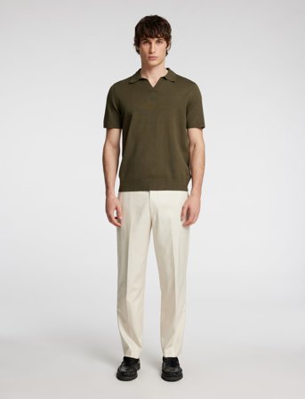 Selected Slhteller Ss Knit Polo Noos - Green - XL