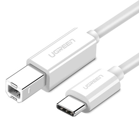 Ugreen USB-C to USB-B 2.0 Printer cable 1.5m - White