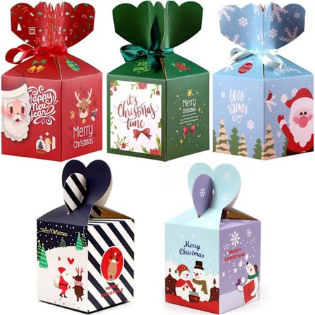 15 kpl jouluisia voimapaperisia karkkilaatikoita, joululahjapakkaus DIY-kakkulaatikoita lahjajuhliin jälkiruokakeksilaatikoita