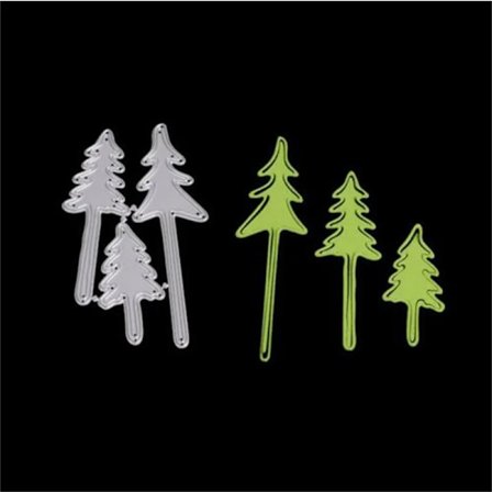 3 stk. Tre Metall Jule Klippe Dies Stensiler for DIY Scrapbooking Papirkort Dekor Håndverk Dies Preging Klippemal