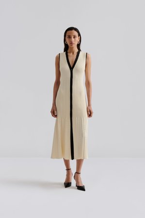 Malina - Portia midi dress - L - Vanilla