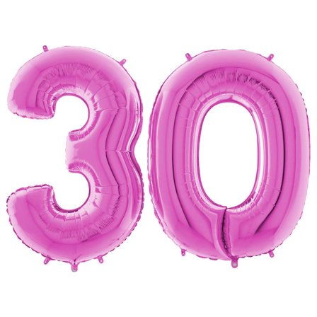 Sifferballong 30 Rosa