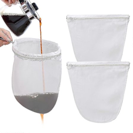 Ultra Finmasket Filterpose, Kommersiell Gjenbrukbar Matfilterpose Og Ramme I Rustfritt Stål Med Håndtak, Brukes Til Filtrering Av Nøttemelk, Kaffe, (