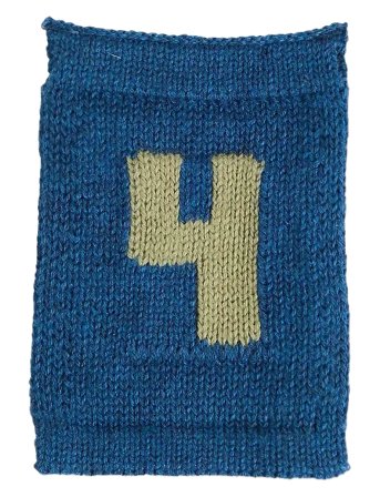 Smallstuff Knitted Flag, 4, Blue - Blue - ONE SIZE