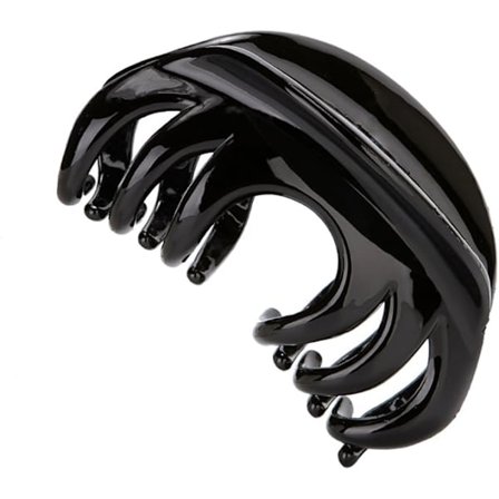 Svart blekksprut-hårklype, sklisikkert grep, stor krystallplast (LGL)