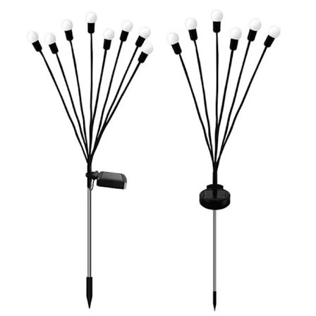 2 stk. 6 LED solcelled ildfluer vandtætte stjernelys til have sti