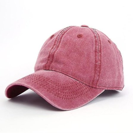 Retro Vaskbar Justerbar Baseballkasket i Bomuld - Lavprofileret Ensfarvet Klassisk Retro Hat