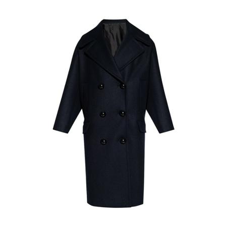 Alaïa, Relaxed-fitting coat Blauw, Dames, Maat:S,wol