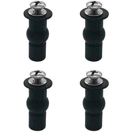 Toalettsete 2 par gummiekspanderbolter, 304 rustfrie toalettfesteskruer skrue ekspanderende gummi toalettfesteganger