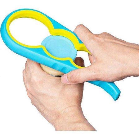 Manuell boksåpner i gummi, multifunksjonell glassåpner for eldre kvinner