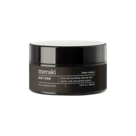 Meraki Body Scrub med Trækul Deep Valley 200 ml, Skincare, Kropspleje, Scrub