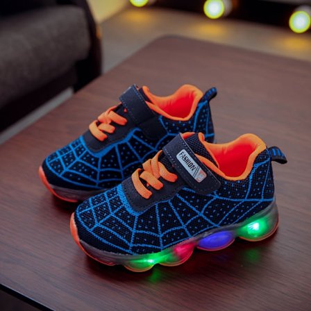 Børnesko med lysende LED-lys, sneakers størrelse 21-36