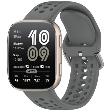 Originalt silikonarmband för Amazfit Bip 6 Remtillbehör sport andningsbart Mjukt armband Correa pulseras för Amazfit Bip6 armband