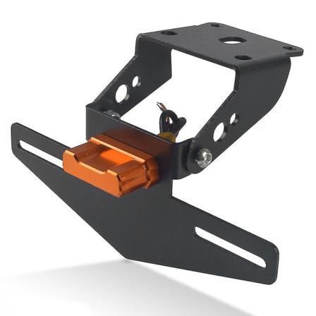 Nummerskylt Svansram Hållare Fäste Led-ljus kompatibel Ktm Duke 125 250 390 200 2013-2015 2016 2017 2018 2019 2020 2021 2022 2023 Orange