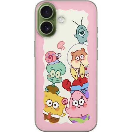 Kompatibel Mobilcover til Apple iPhone 17 SvampBob Firkant