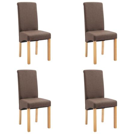 Vidaxl Matstolar 4 St Brun Tyg Brun