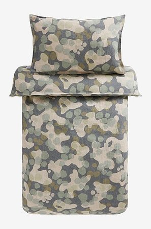 Jotex - Mini Sengesæt i Hør Krybbe Mørkegrøn - CARA - Køb Sengetøj til børn hos Jotex