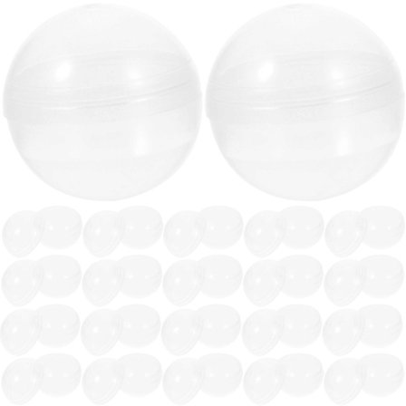 100 stk gjennomsiktige plastballer flerbruks tvinnede runde baller klare fyllbare grab baller (FMY)